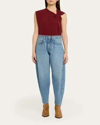 Isabel Marant Nayda Asymmetric Cotton T-Shirt | Thumbnail 2