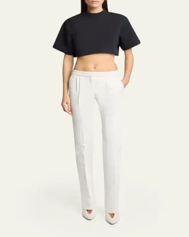 Balenciaga Low-Rise Pleated Slim-Leg Tailored Pants | Thumbnail 2 Balenciaga Low-Rise Pleated Slim-Leg Tailored Pants | Thumbnail 2