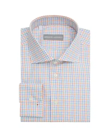 Bergdorf Goodman Men's Cotton Multicolor Plaid Dress Shirt | Thumbnail 1