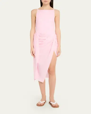 Jacquemus The Pareo Draped Sarong Midi Skirt | Thumbnail 2 Jacquemus The Pareo Draped Sarong Midi Skirt | Thumbnail 2