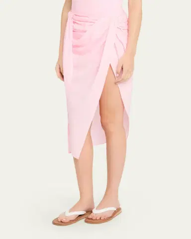 Jacquemus The Pareo Draped Sarong Midi Skirt | Thumbnail 4 Jacquemus The Pareo Draped Sarong Midi Skirt | Thumbnail 4