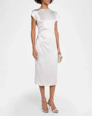 Giorgio Armani Satin Midi Dress | Thumbnail 3 Giorgio Armani Satin Midi Dress | Thumbnail 3