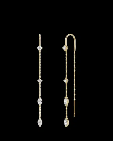 Shashi Whisper Threader Earrings | Thumbnail 2