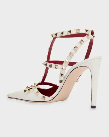Valentino Garavani 100mm Rockstud Leather Ankle-Strap Pumps | Thumbnail 4