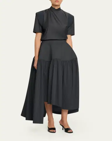 Issey Miyake Mute Exaggerated-Shoulder Top | Thumbnail 2