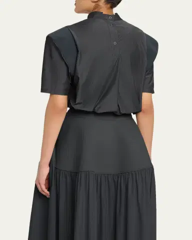 Issey Miyake Mute Exaggerated-Shoulder Top | Thumbnail 3