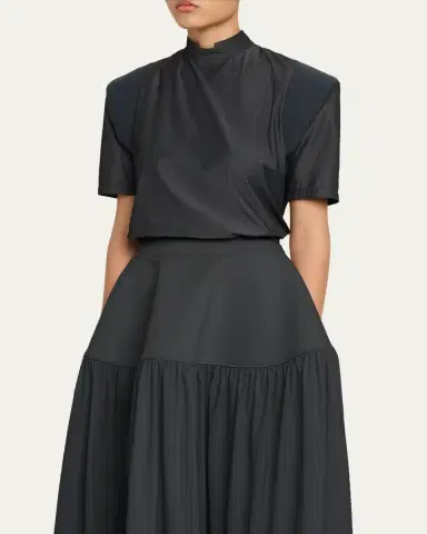 Issey Miyake Mute Exaggerated-Shoulder Top | Thumbnail 4