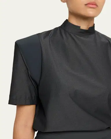 Issey Miyake Mute Exaggerated-Shoulder Top | Thumbnail 5