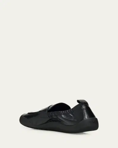 Prada Men's Speedrock Leather Rubber-Sole Penny Loafers | Thumbnail 4