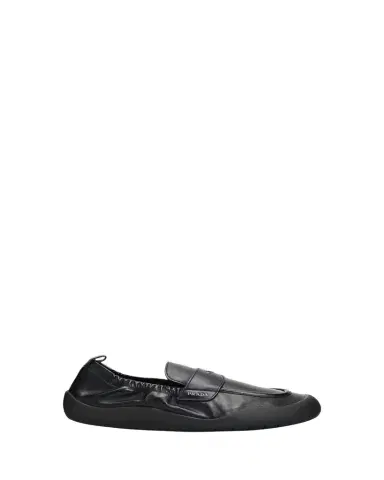 Prada Men's Speedrock Leather Rubber-Sole Penny Loafers | Thumbnail 1