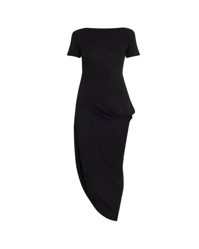 The Sole Draped Asymmetric Dress.