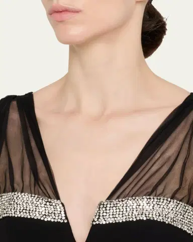 Rebecca Vallance Astros Crystal-Trim Crepe Mini Dress | Thumbnail 5 Rebecca Vallance Astros Crystal-Trim Crepe Mini Dress | Thumbnail 5