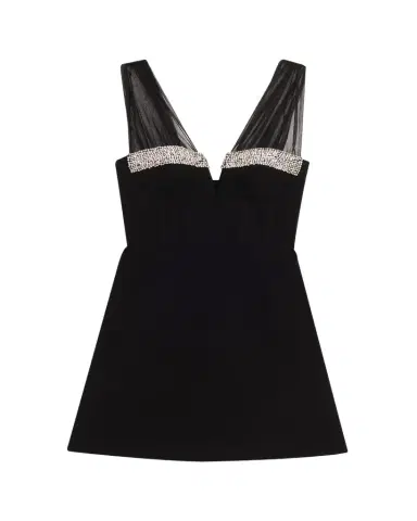 Rebecca Vallance Astros Crystal-Trim Crepe Mini Dress | Thumbnail 1 Rebecca Vallance Astros Crystal-Trim Crepe Mini Dress | Thumbnail 1