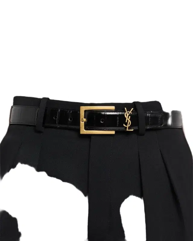 Saint Laurent Cassandre Belt in Eel Leather