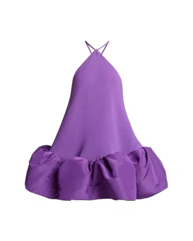 Balenciaga Silk Balloon Ruffle Mini Halter Dress | Thumbnail 1 Balenciaga Silk Balloon Ruffle Mini Halter Dress | Thumbnail 1