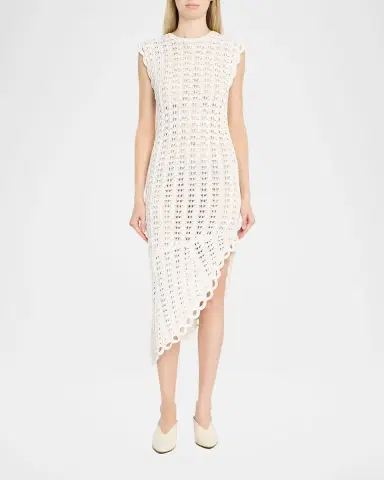 Loulou de Saison Malena Asymmetric Crochet Dress | Thumbnail 2 Loulou de Saison Malena Asymmetric Crochet Dress | Thumbnail 2