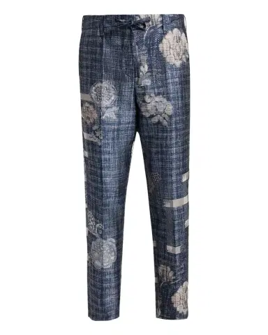 Giorgio Armani Check Floral Jacquard Straight-Leg Ankle Trousers | Thumbnail 1 Giorgio Armani Check Floral Jacquard Straight-Leg Ankle Trousers | Thumbnail 1