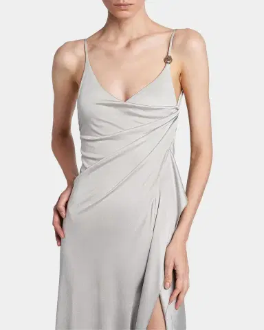 Versace Draped Satin Viscose Gown | Thumbnail 5