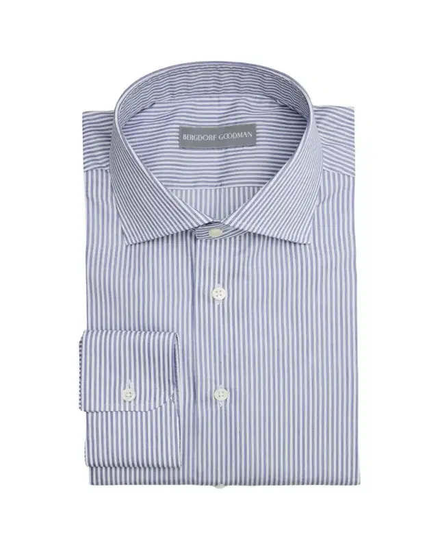 Bergdorf Goodman Men's Cotton Pinstripe Dress Shirt