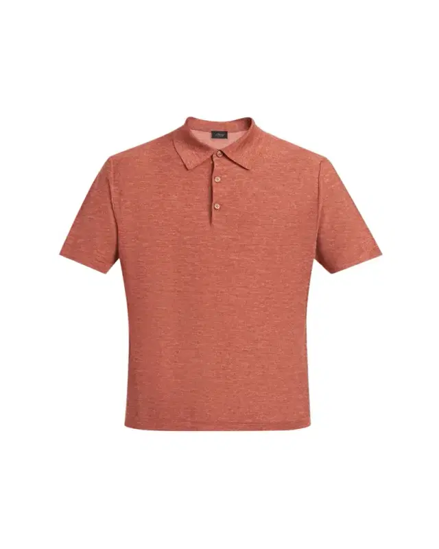 Brioni Men's Heathered Cashmere/Silk-Blend Polo Shirt