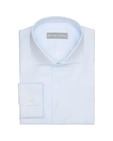 Bergdorf Goodman Men's Cotton Micro-Check Point Collar Dress Shirt | Thumbnail 1