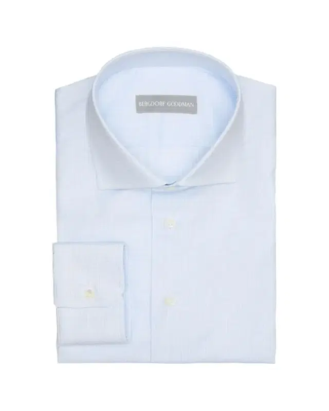 Men's Cotton Micro-Check Point Collar Dress Shirt