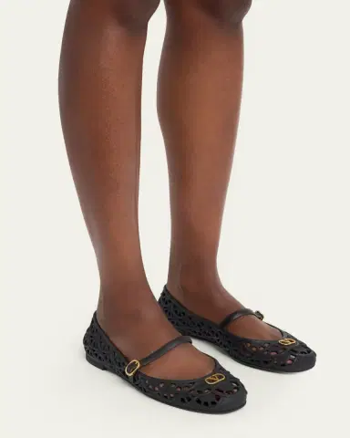 Valentino Garavani 5mm VLogo PVC Ballerina Flats | Thumbnail 2