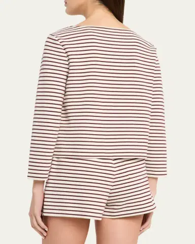 Veronica Beard Hovey Striped Knit Top | Thumbnail 3