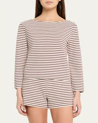 Veronica Beard Hovey Striped Knit Top | Thumbnail 4
