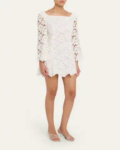 SIMKHAI Hana Lace Mini Dress | Thumbnail 4