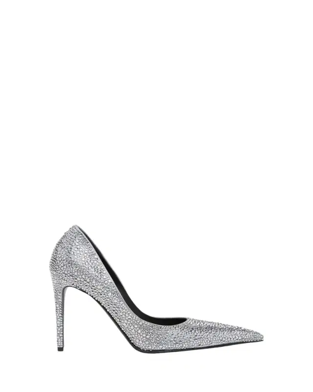 McQueen 105mm Skull Embellished Leather Pumps