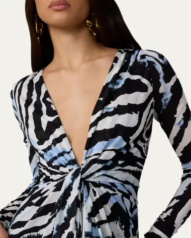 Diane von Furstenberg Sasha Animal-Print Plunging Jersey Maxi Dress | Thumbnail 5 Diane von Furstenberg Sasha Animal-Print Plunging Jersey Maxi Dress | Thumbnail 5