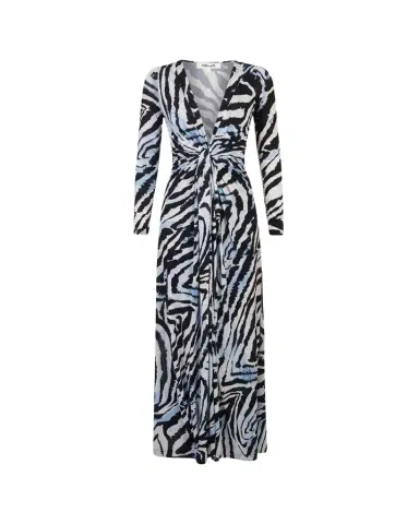 Diane von Furstenberg Sasha Animal-Print Plunging Jersey Maxi Dress | Thumbnail 1 Diane von Furstenberg Sasha Animal-Print Plunging Jersey Maxi Dress | Thumbnail 1