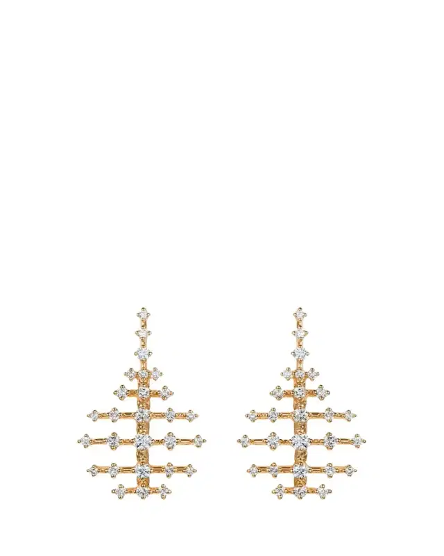 Fernando Jorge 18K Yellow Gold Mini Disco Earrings with Diamonds