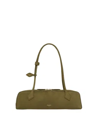 Alaïa Le Teckel Medium Suede Shoulder Bag | Thumbnail 1 Alaïa Le Teckel Medium Suede Shoulder Bag | Thumbnail 1