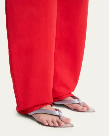 ALAÏA Invisible Padded Thong Flat Sandals | Thumbnail 5