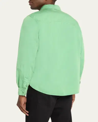 Versace Men's Medusa-Coin Cotton Western Shirt | Thumbnail 3