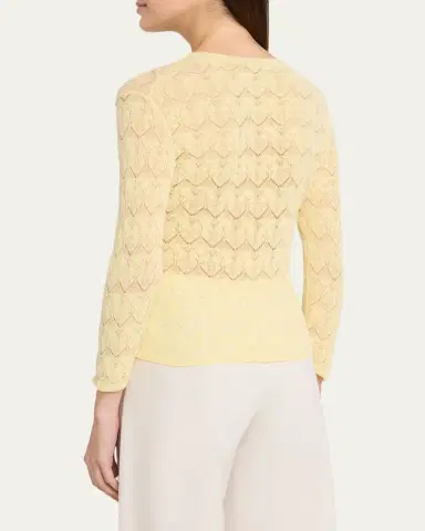 Vince Fine Lace 3/4-Sleeve Crewneck Top | Thumbnail 11 Vince Fine Lace 3/4-Sleeve Crewneck Top | Thumbnail 11