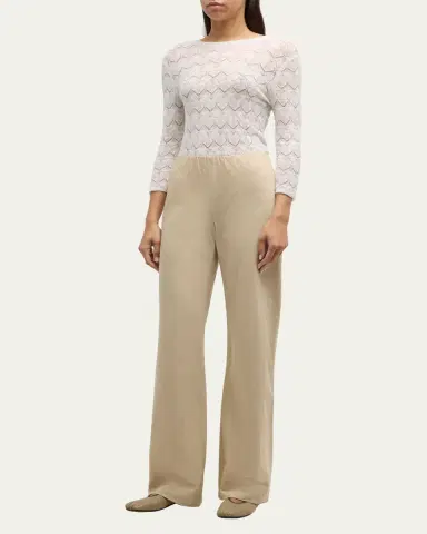 Vince Fine Lace 3/4-Sleeve Crewneck Top | Thumbnail 6 Vince Fine Lace 3/4-Sleeve Crewneck Top | Thumbnail 6