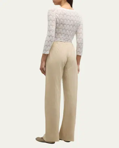 Vince Fine Lace 3/4-Sleeve Crewneck Top | Thumbnail 7 Vince Fine Lace 3/4-Sleeve Crewneck Top | Thumbnail 7