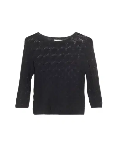 Vince Fine Lace 3/4-Sleeve Crewneck Top | Thumbnail 1 Vince Fine Lace 3/4-Sleeve Crewneck Top | Thumbnail 1