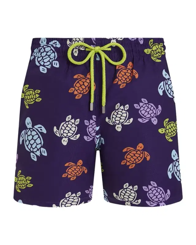 Vilebrequin Men's Tortues Micro-Perforated Ultra-Light Swim Trunks