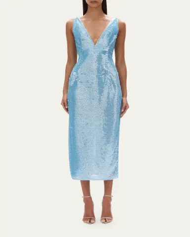RACHEL GILBERT Tamzin Sequined Sleeveless Column Midi Dress | Thumbnail 2 RACHEL GILBERT Tamzin Sequined Sleeveless Column Midi Dress | Thumbnail 2