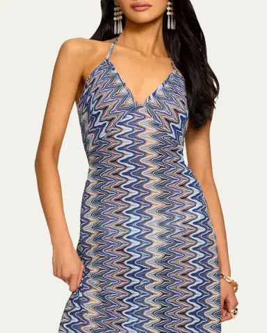 Ramy Brook Delilah Chevron Halter Maxi Dress | Thumbnail 5 Ramy Brook Delilah Chevron Halter Maxi Dress | Thumbnail 5