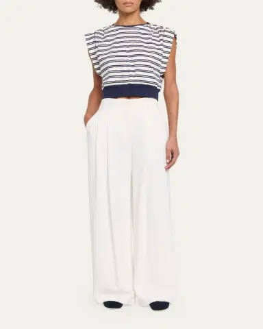 Simkhai Joie Striped Cotton-Jersey Top | Thumbnail 2 Simkhai Joie Striped Cotton-Jersey Top | Thumbnail 2