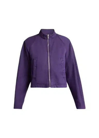 Alaïa Curved-Sleeve Denim Zip Jacket | Thumbnail 1