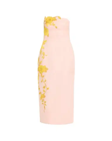 Lela Rose Strapless Rose Fil Coupe Ankle Cocktail Dress | Thumbnail 1