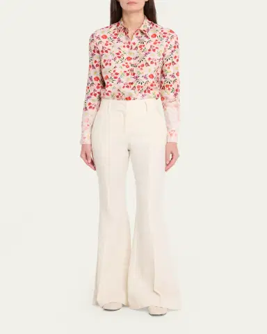 Gabriela Hearst Henri Ombre Floral Silk Button-Down Blouse | Thumbnail 2 Gabriela Hearst Henri Ombre Floral Silk Button-Down Blouse | Thumbnail 2