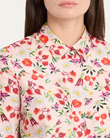Gabriela Hearst Henri Ombre Floral Silk Button-Down Blouse | Thumbnail 5 Gabriela Hearst Henri Ombre Floral Silk Button-Down Blouse | Thumbnail 5