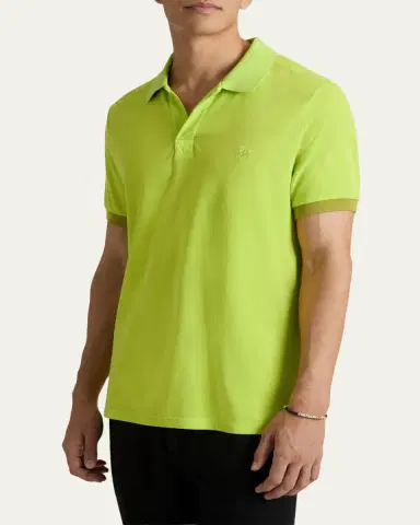 Vilebrequin Men's Organic Cotton Pique Contrast-Trim Polo Shirt | Thumbnail 3